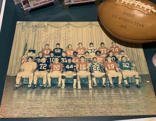 1970 Kodak All - American Football Team Photo Ham Tatum Dierdorf And Signed Ball