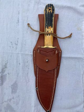 Bark River Limited Edition Coffin Handle Bowie Knife 7 " Blade With Sheath