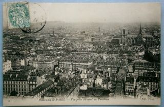 91.  Paris France Postcard - Vue Prise Au Nord Du Pantheon,  Pre 1915