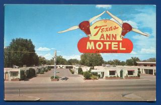 Texas Ann Court Albuquerque Mexico Nm Route 66 Old Chrome Postcard