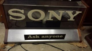 Rare Vintage Sony Fiber Optic Light Up Sign Display