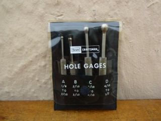 Vintage Craftsman Hole Gage Set Of 4 Usa 94056