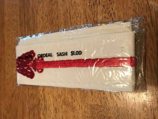 Boy Scout Vintage Oa Ordeal Sash Order Of The Arrow In Package Never Opened