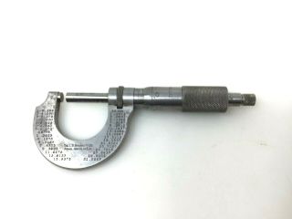 Vintage Starrett 231 Micrometer 0 - 25 Machinist Tool Measure Mill Lathe