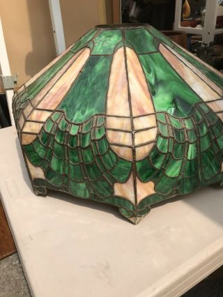 American Arts And Crafts Whaley/williamson Early 20th Century Leaded Shade
