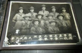 Early Photo Album With Scout Pictures From Macau China.  40 Pix Prc Macao