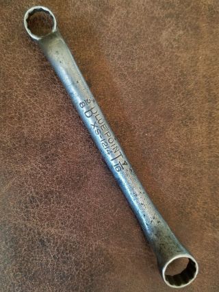Vintage Blue Point Xs - 1214 3/8 X 7/16 " Stubby Offset Box End Wrench 4 - 7/8 " (f)