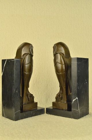 Art Deco Bronze Owl Bookend Sculpture 14 