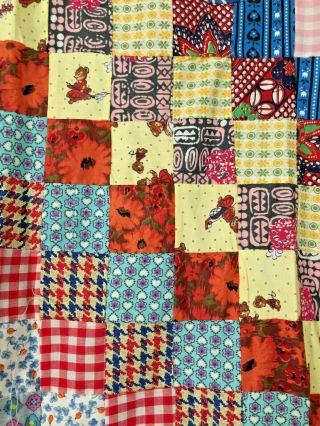 Vintage Large 1960 ' s Trip Around the World Quilt Top 7