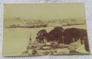 Early Australia Rppc Postcard Sydney Harbor Showing Miller 