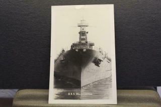 U S S Washington Ship Rppc Ekc Photo Postcard Divided Back Military