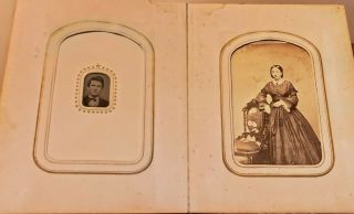 Civil War Era CDV/Tintype/Gem Album 42 PIX Stars Stamp Patriotic York c1863 8