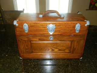 Vintage Union Wooden Machinist Tool Chest In