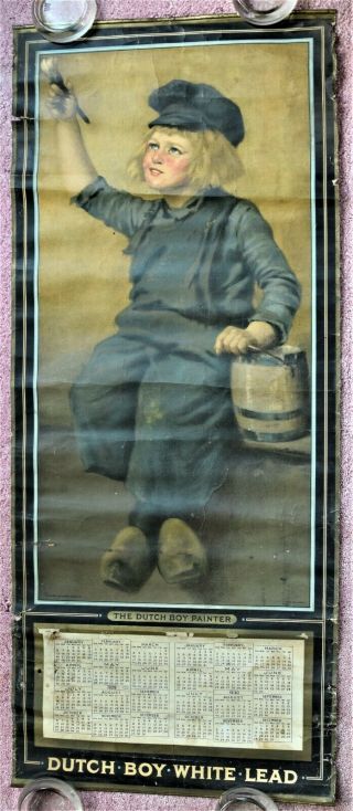 , " The Dutch Boy Lead Paint " Advertising Poster Calender.