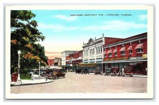 Vintage Postcard Northern Kentucky Avenue Lakeland Florida F10
