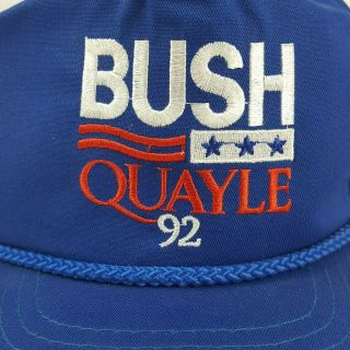 Vintage George Bush Dan Quayle 1992 Presidential Election Adjustable Hat Cap 3