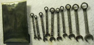 Vintage 10 Piece Craftsman Open End Combination Ignition Wrench Set,  Wrenches