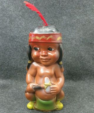 Vintage Chalkware Indian Carnival Prize Bank Duquesne Statuary Pittsburgh Pa