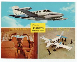 Incoe Corporation Executive Air Charter Oversized Company Postcard Troy,  Mi