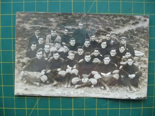1909 Rppc Postcard Football Team W.  V.  U.  West Virginia University Vintage Nr