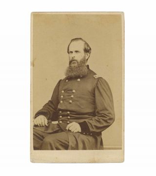 Civil War Cdv Of Union General John W.  Geary - Henszey & Co. ,  Phila.  Backmark