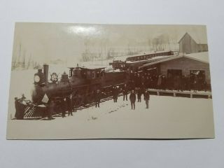 Vintage Rppc Presidents Funeral Train ? At Railroad Station Photo Postcard Nr
