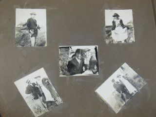 Early Western Pioneer Photo Album Hunting Ranching,  Man Dressed as Woman 2