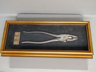 Klein Tools 125th Year Anniversary Chrome Pliers Framed with Plaque 2