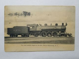 Pre 1910 Postcard Most Powerful Engine On The Erie Schenectady Ny