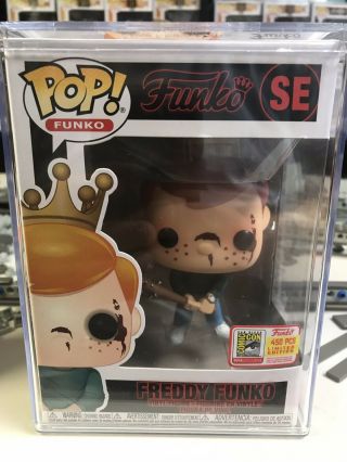 Funko Pop Fundays Sdcc 2018 Exclusive Freddy Steve Stranger Things W/ Hard Stack