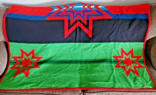 PENDLETON BEAVER STATE Wool Red & Green Blanket 66 X 80 Sioux Star Design 7