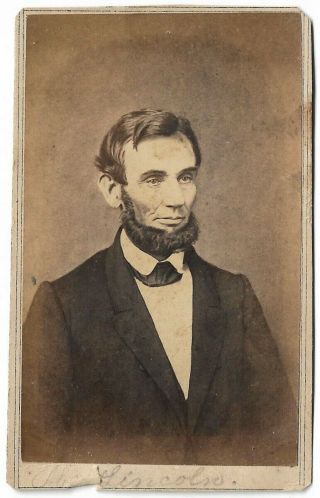 Cdv Photograph Of President Abraham Lincoln Civil War Era