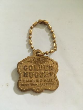 True Vtg Golden Nugget Las Vegas Casino Advertising Keyring/keychain/fob
