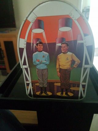 Star Trek 1968 Domed Lunchbox with signatures.  Thermos 4