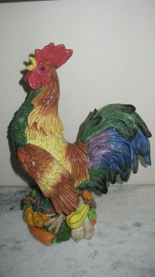 Fitz And Floyd Classics Ceramic Rooster 1 Coq Du Village Msrp $190 Box