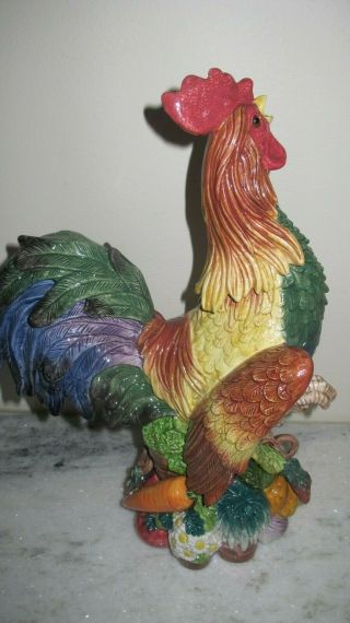 FITZ AND FLOYD CLASSICS CERAMIC ROOSTER 1 COQ DU VILLAGE MSRP $190 BOX 3