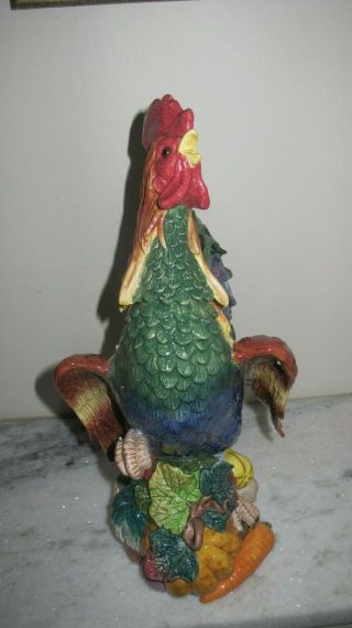 FITZ AND FLOYD CLASSICS CERAMIC ROOSTER 1 COQ DU VILLAGE MSRP $190 BOX 4