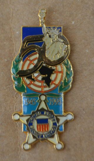 Htf Us Secret Service Lapel Pin United Nations 50th Anniversary