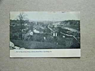 Lynchburg Va Virginia Showing City James River 1906 3 Postmarks Fancy Hill