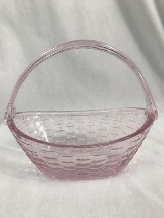 Longaberger Collector Club Pink Glass Egg Crocus Basket