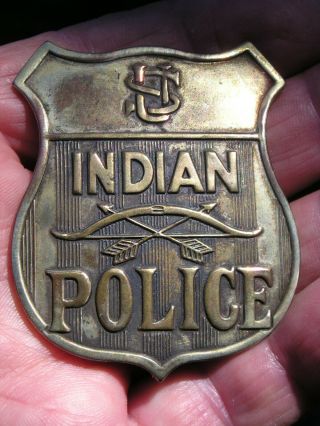 OLD WEST indian police badge obsolete disscontinued 100,  yrs 8