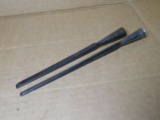 Two (2) Vintage Th Whitherby Socket Chisels 1/4 " No Handles
