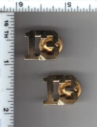 13th Precinct Police Collar Brass Set - From The York City/new Jersey Area