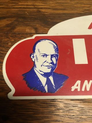 Eisenhower License Plate Attachment “I like Ike and Dick” 1950s 3