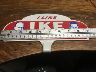 Eisenhower License Plate Attachment “I like Ike and Dick” 1950s 7