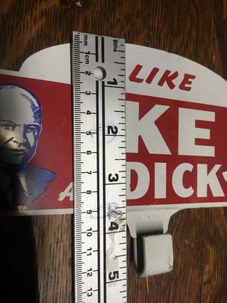 Eisenhower License Plate Attachment “I like Ike and Dick” 1950s 8