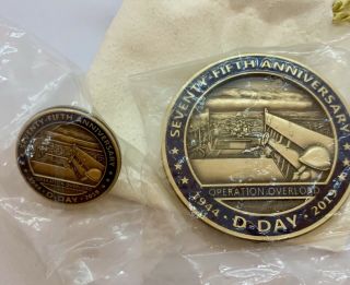 Authentic D Day Coin/pin Set President Trump 75th Anniversary Limited 200