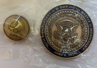 Authentic D Day Coin/pin Set President Trump 75th Anniversary Limited 200 2