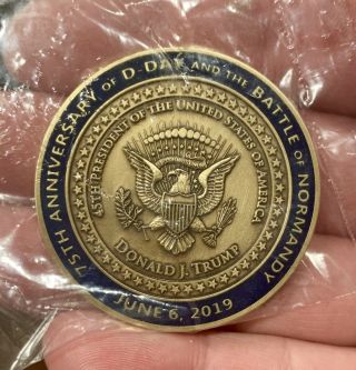 Authentic D Day Coin/pin Set President Trump 75th Anniversary Limited 200 3