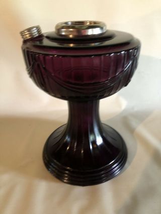 Lamp 2 - Aladdin Amethyst Short Lincoln Drape Kerosene Oil Lamp Nos Dated 2004